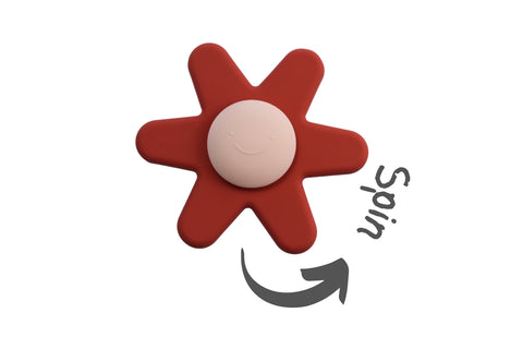 Silicone Suction Spinner - Red