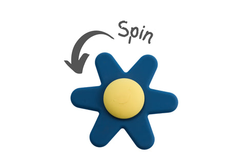 Silicone Suction Spinner - Blue