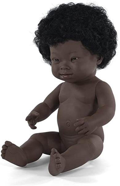 African Girl 38cm With Down Syndrome - NO BOX
