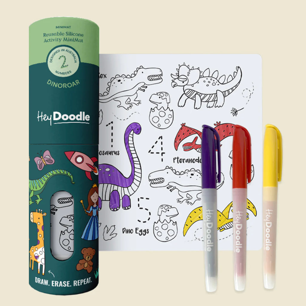DinoRoar Mini Colouring & Doodle Mat image 0