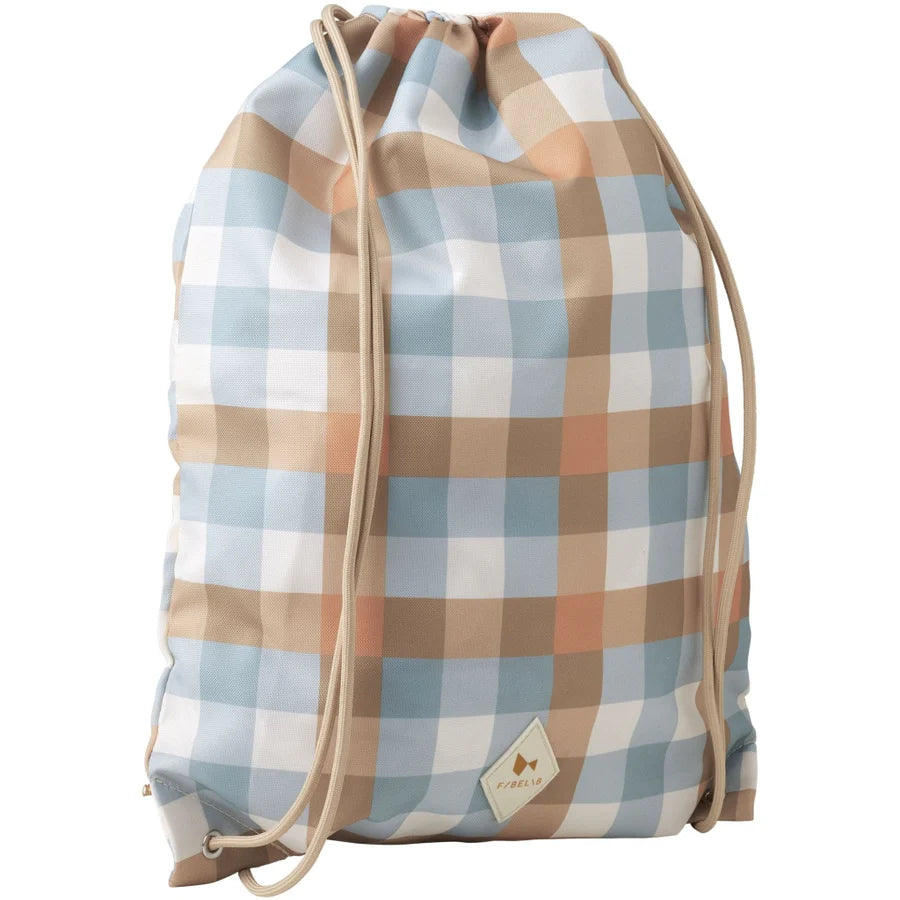 Fabelab String Bag - Cottage Blue Checks