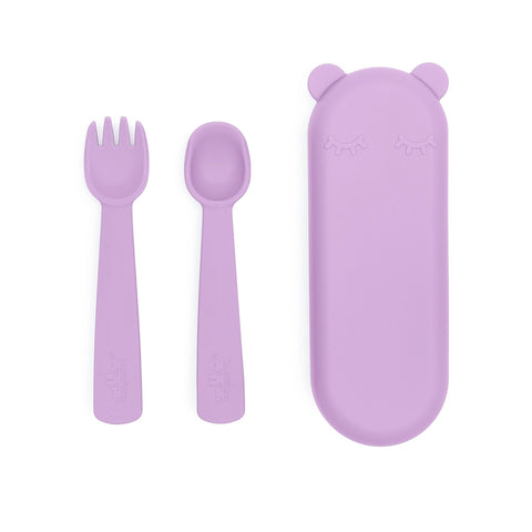 Feedie Fork & Spoon Set - Violet