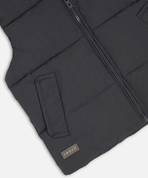 The Chester Puffer Vest - Washed Black