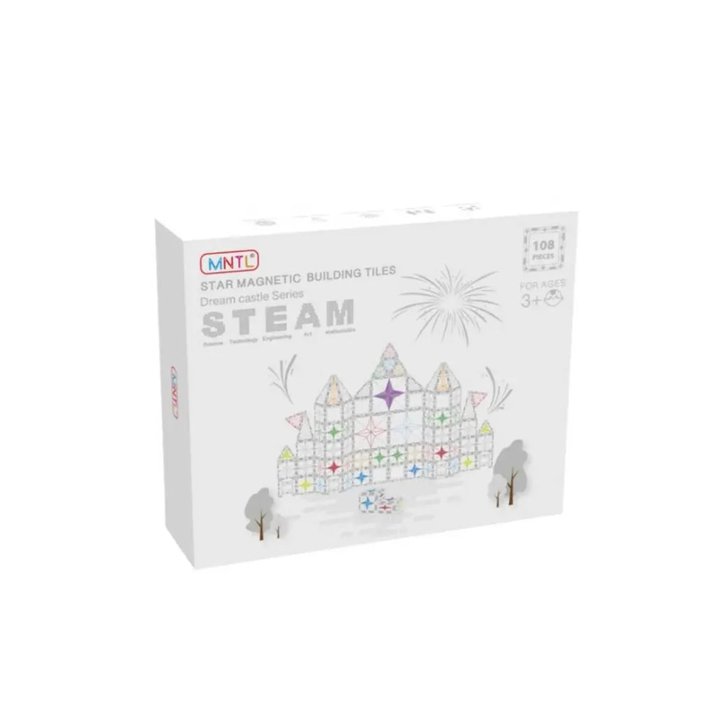 Magnetic Rainbow Tiles 108Pcs