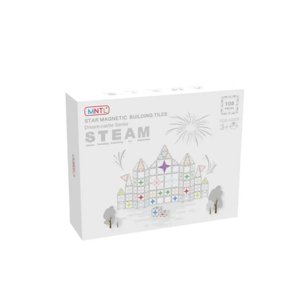 Magnetic Rainbow Tiles 108Pcs