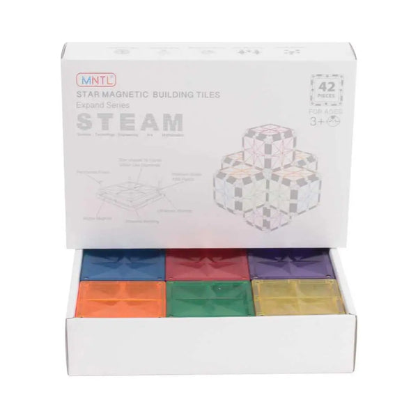 Magnetic Rainbow Tiles 42pcs