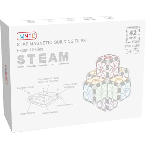 Magnetic Rainbow Tiles 42pcs