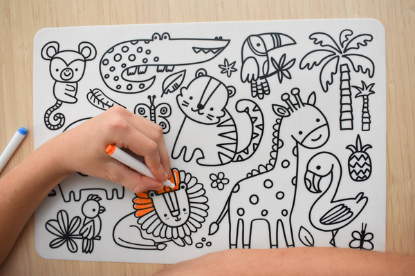 Reusable Silicone Mat - Jungle Animals