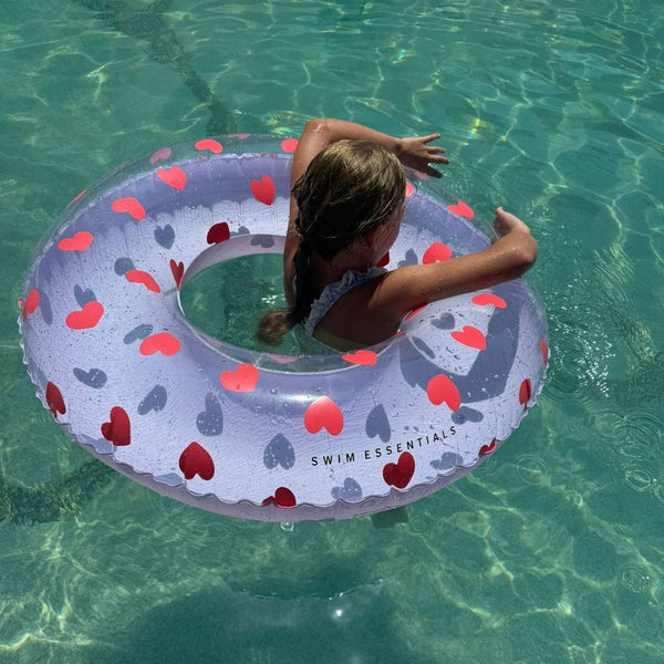 Swim Ring - Lila Hearts 90cm