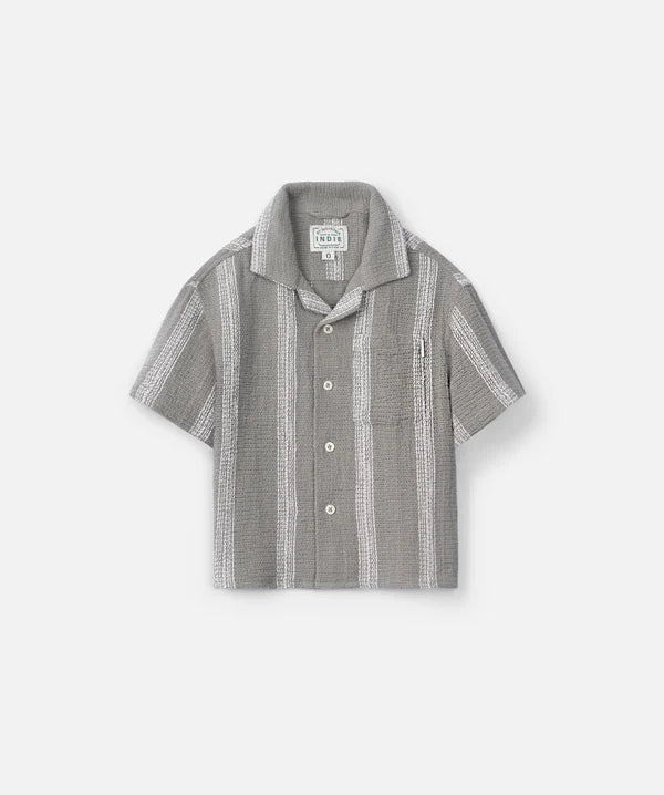 The Cefalu SS Shirt - Olive/White