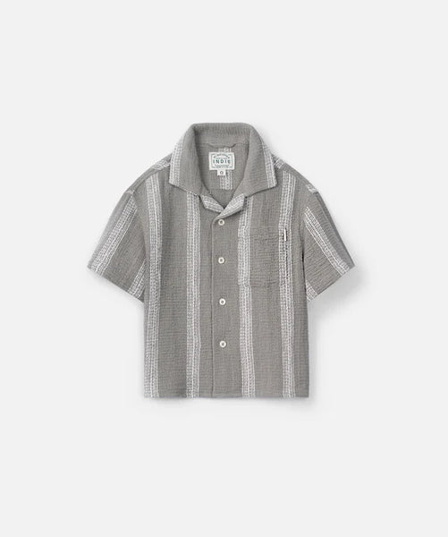 The Cefalu SS Shirt - Olive/White
