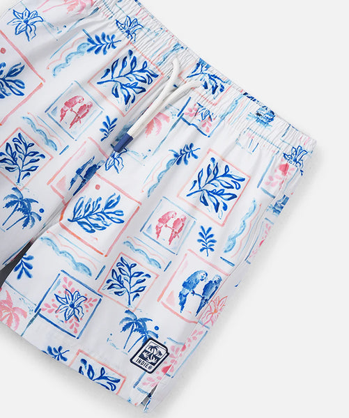 The Riviera Swim Trunk - Lt Blue/Multi