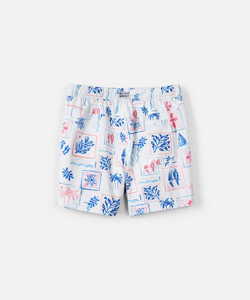 The Riviera Swim Trunk - Lt Blue/Multi