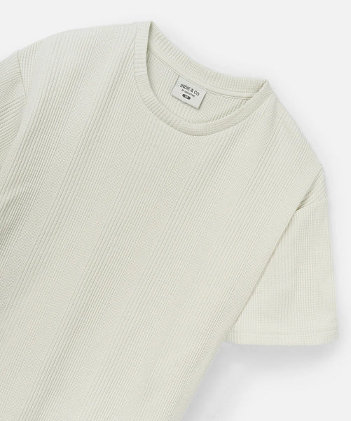 The Veneto Waffle Tee - Glacier