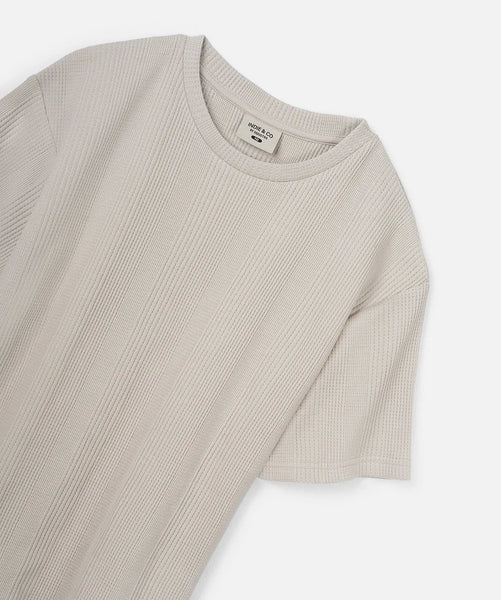 The Veneto Waffle Tee - Mushroom