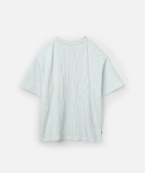 The Veneto Waffle Tee - Sky Blue