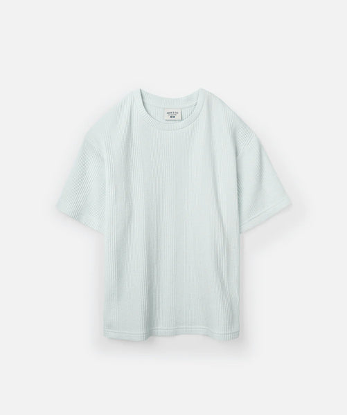 The Veneto Waffle Tee - Sky Blue