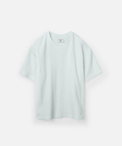 The Veneto Waffle Tee - Sky Blue
