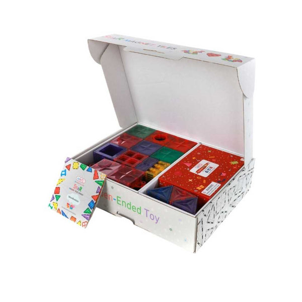 Magnetic Rainbow Tiles 182Pcs