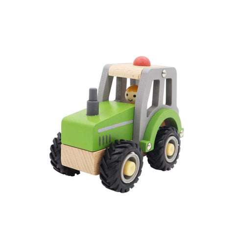 Wooden Vehicle - Green Tractor