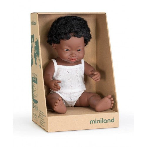 African Boy 38cm With Down Syndrome - NO BOX