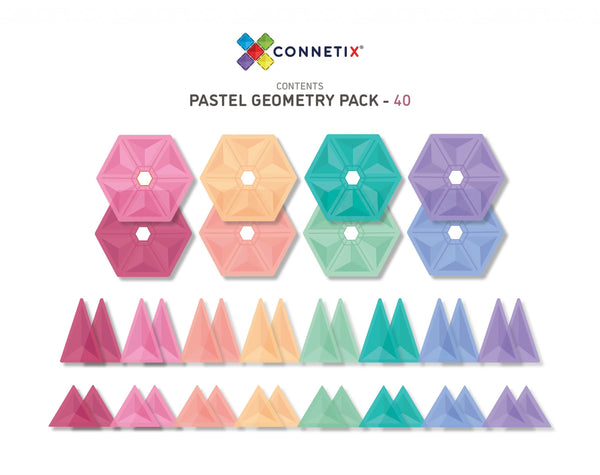 Connetix Pastel 40pc Geometry Pack