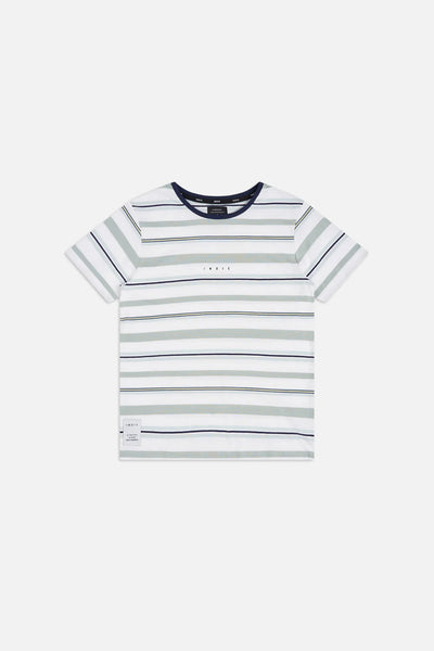 The Daytona Stripe Tee - Aqua