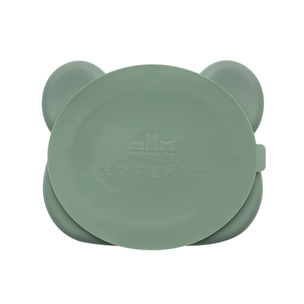 Bear Stickie Plate - Sage