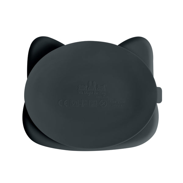 Cat Stickie Plate - Charcoal