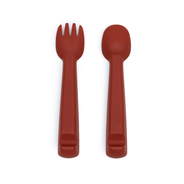 Feedie Fork & Spoon Set - Rust