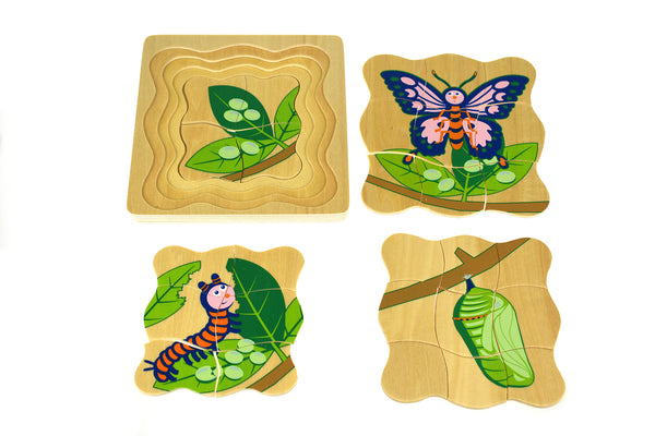 Butterfly Life Cycle Layered Puzzle